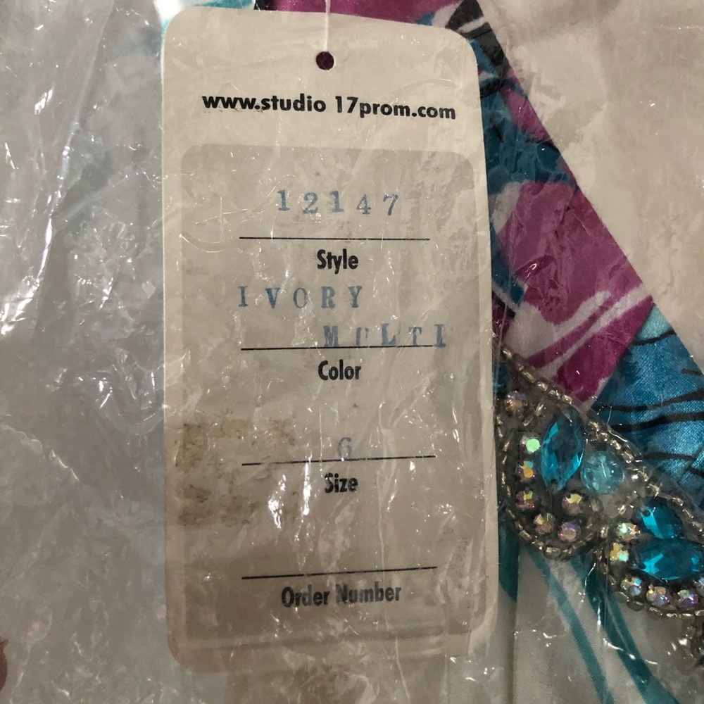 Studio 17 Prom Floral Halter Top Dress - Picture 3 of 4